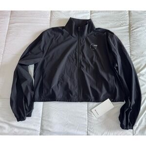 New Lululemon Run Crew Graphic Cinch-Hem Jacket Sz XL Black Limited Edition Rain
